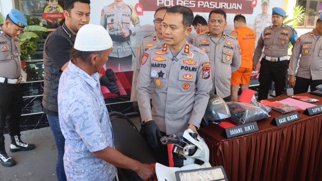 Haru Bahagia, Motor Hilang Ditemukan Kembali: Polres Pasuruan Berhasil Tangkap Pencuri Residivis