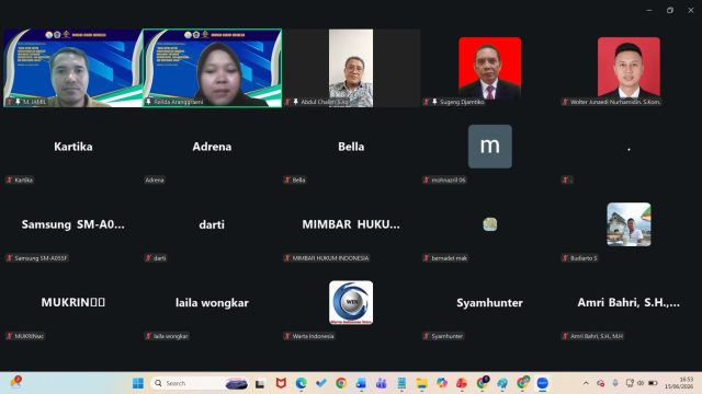 Ratusan Peserta Ikuti Webinar Nasional MHI, Pakar Hukum Tekankan Pentingnya Pembinaan dan Reintegrasi Narapidana