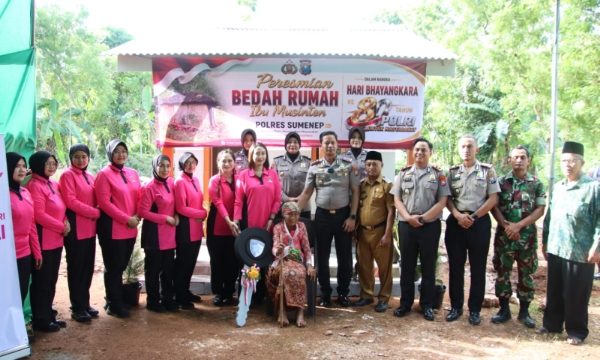 Aksi Nyata Hari Bhayangkara, Polres Sumenep Beri Kado Rumah Layak Huni untuk Warga
