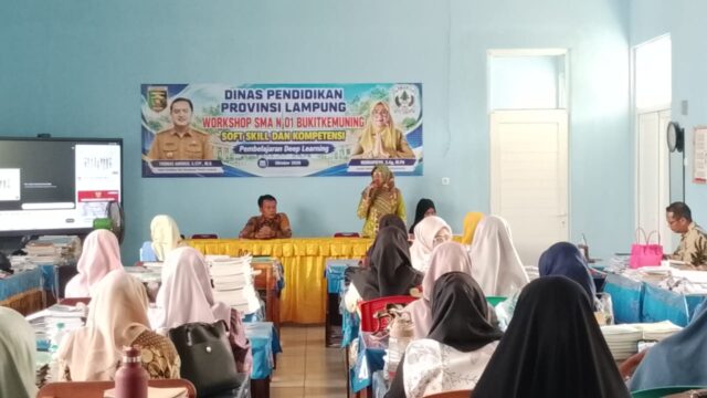 Dinas Pendidikan Provinsi Lampung Gelar Workshop Peningkatan Soft Skill dan Kompetensi Pembelajaran Deep Learning di SMAN 1 Bukitkemuning