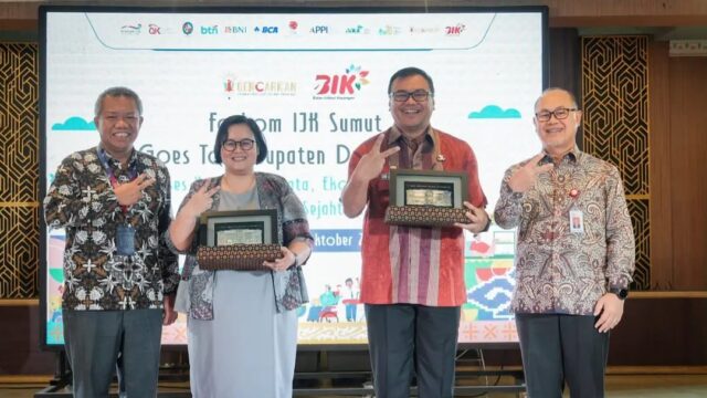 Bupati deli serdang dorong literasi keuangan generasi muda melalui program forkom IJK sumut goes to school