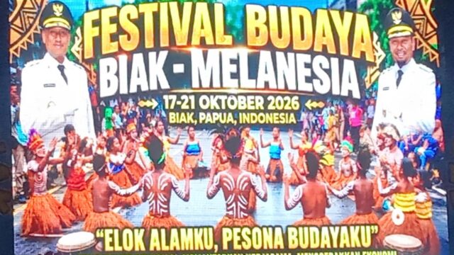 2026 Buah Alat Musik Tradisional Jukulele Memeriahkan Opening Seremonial Festival Budaya Biak Melanesia 2026